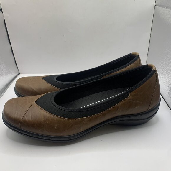 Romika 'Cassie 21' Wedge Flat Brandy size 42 US 11 leather brown slip on - Picture 3 of 9